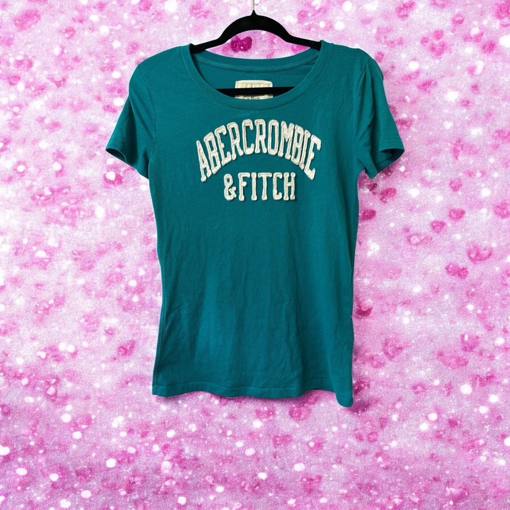 Abercrombie & Fitch Teal Short Sleeve Tee y2k vintage